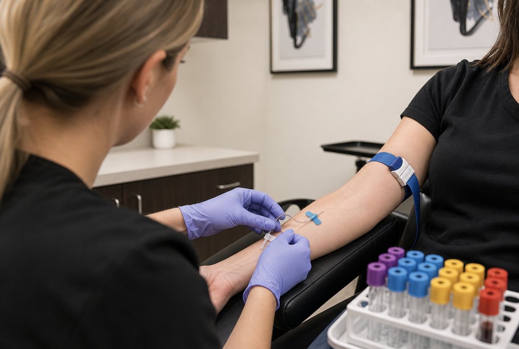 Blood draw and collection tubes during specialty lab testing